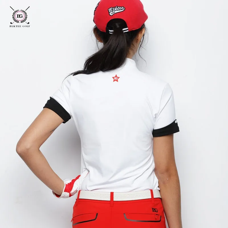 women golf shirts short