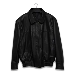 Women's Classic Black Bomber Biker Genuine Sheepskin Leather Jacket